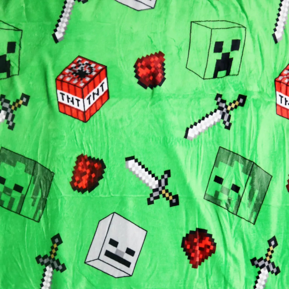 Minecraft Creeper Zombie Fleecedecke Kuscheldecke - WS-Trend.de Kinder leichte 110x150