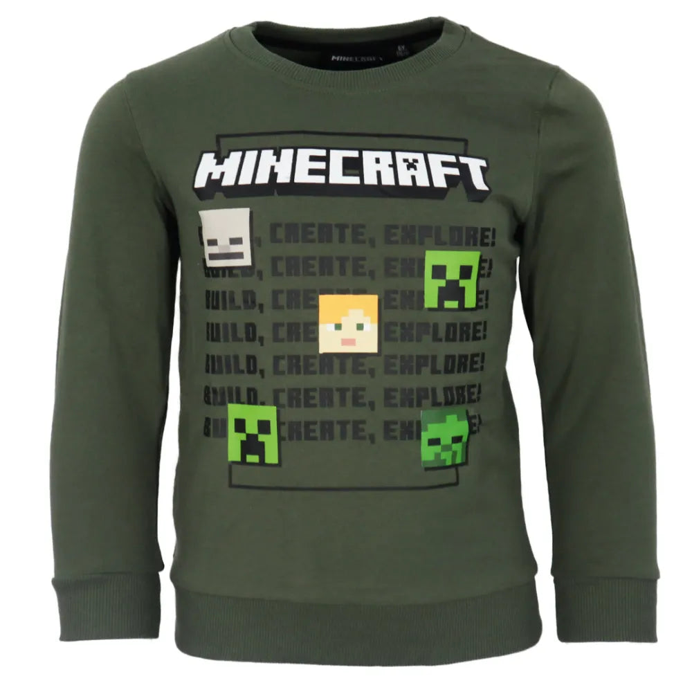 Minecraft Creeper Alex Kinder Jungen Pulli Pullover Sweater - WS-Trend.de Gr. 116-152