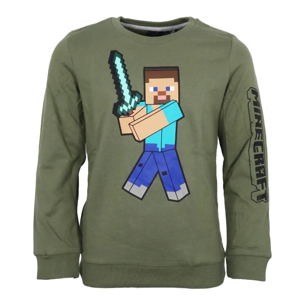 Minecraft Steve Kinder Jungen Pulli Pullover Sweater - WS-Trend.de Gr. 116-152 Blau