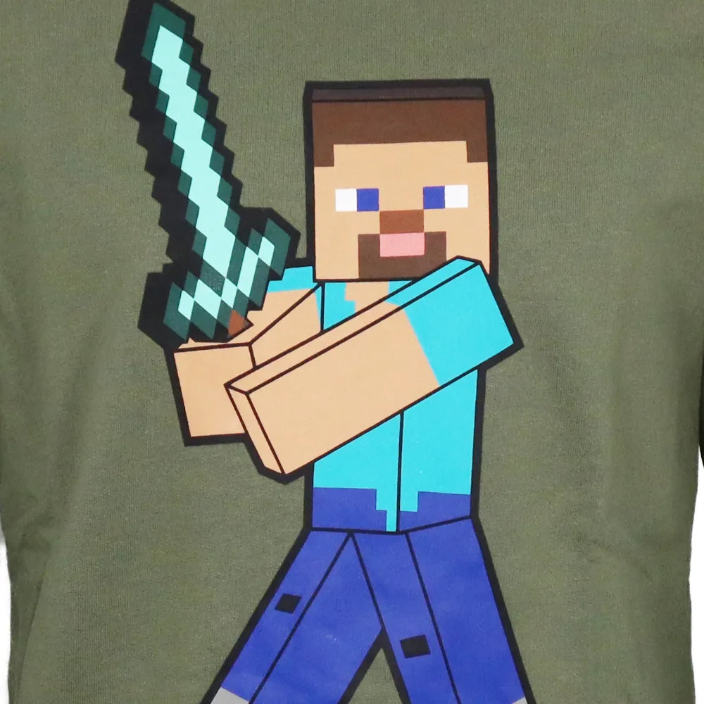 Minecraft Steve Kinder Jungen Pulli Pullover Sweater - WS-Trend.de Gr. 116-152 Blau