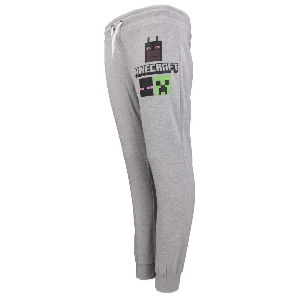 Minecraft Creeper Kinder Jogginghose - WS-Trend.de Enderman Sporthose Hose 128 bis 152 Grau