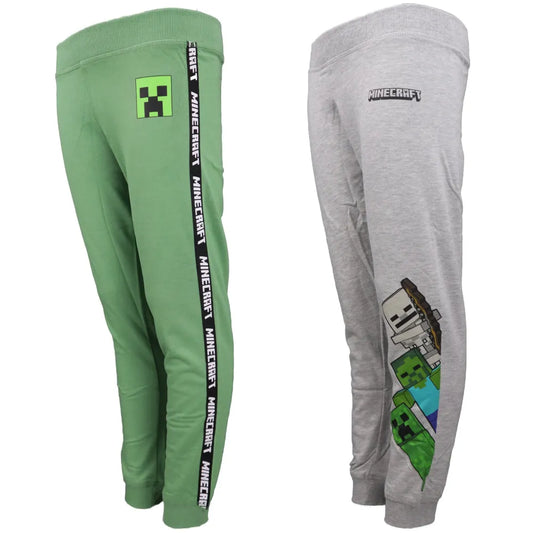 Minecraft Creeper Kinder Jogginghose - WS-Trend.de Enderman Sporthose Hose 116 bis 152 Grau