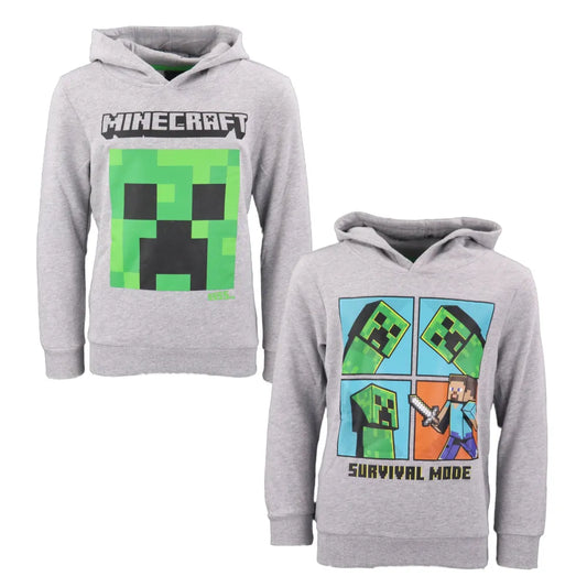 Minecraft Creeper Kinder Pullover - WS-Trend.de Gamer Pulli Gr.128 -152 Jungen Grau