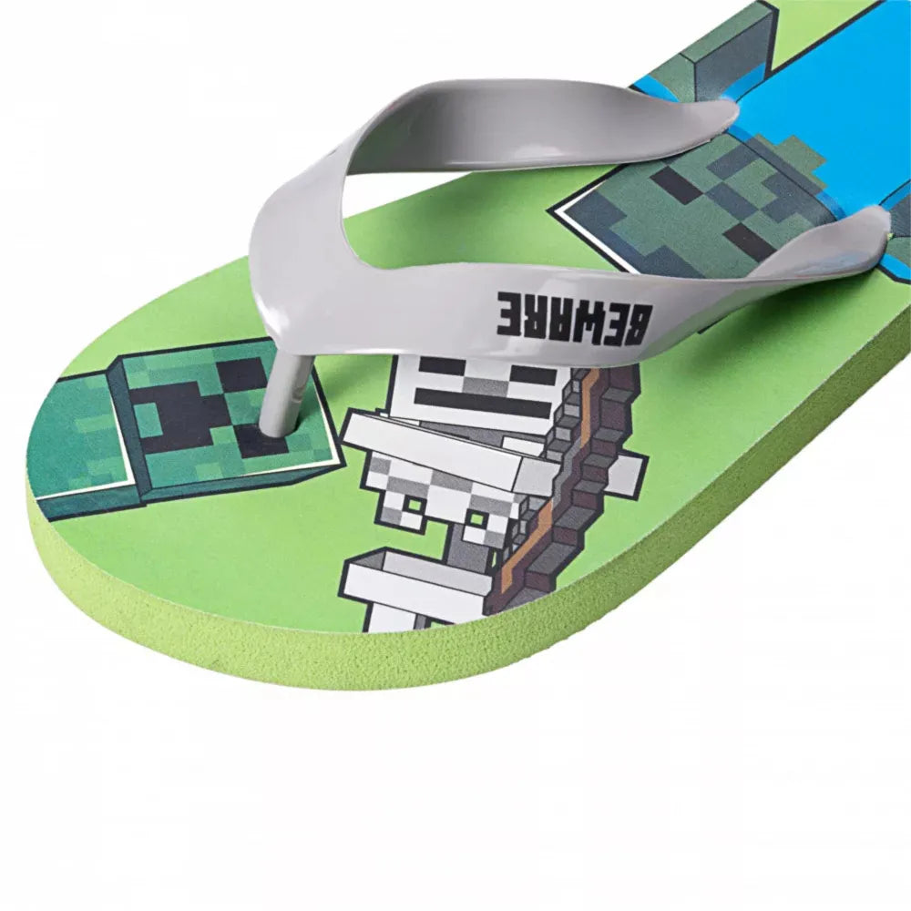 Minecraft Zombie Creeper Kinder Flip Flops - WS-Trend.de Zehentrenner - Latschen 26-33