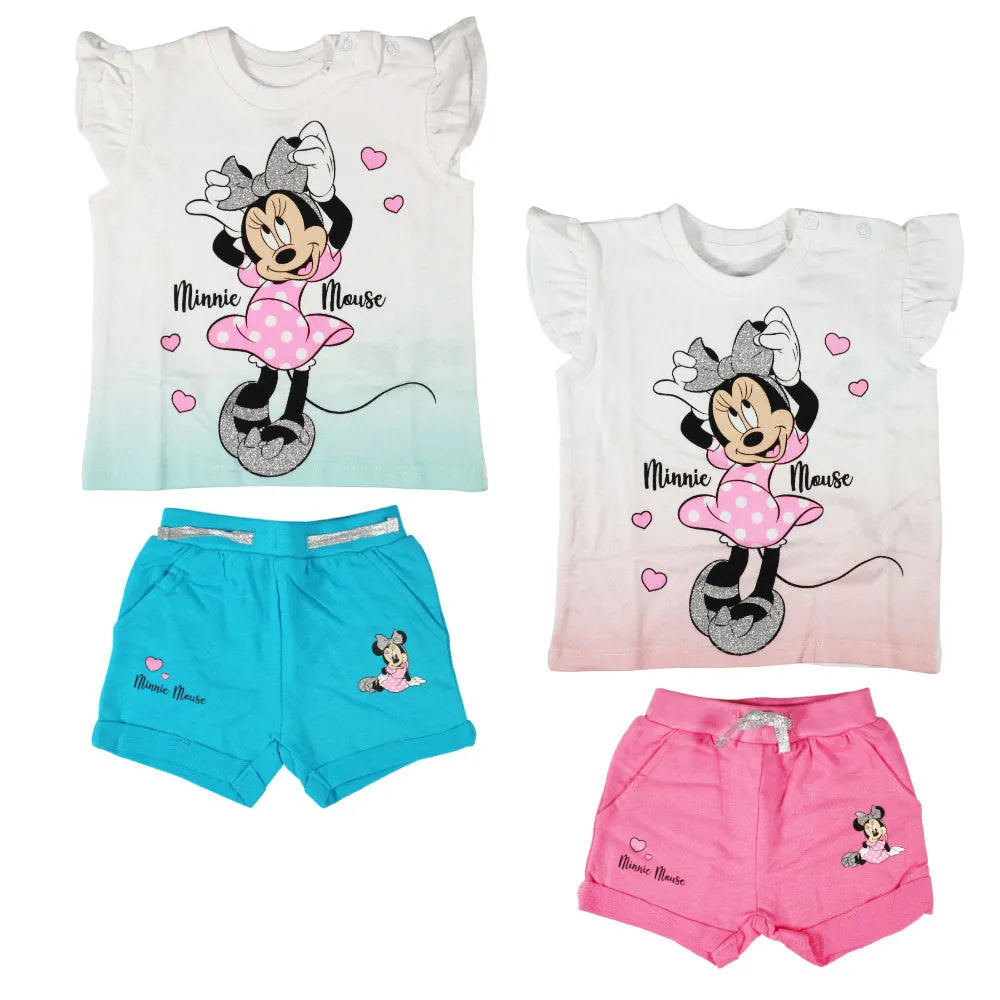 Disney Minnie Maus Mädchen Baby 2 tlg Set Shirt plus Shorts - WS-Trend.de