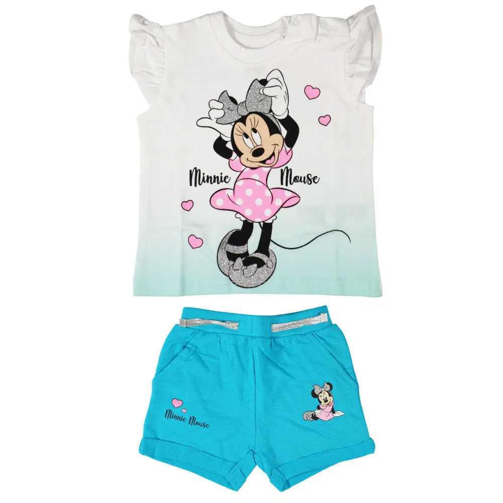 Disney Minnie Maus Mädchen Baby 2 tlg Set Shirt plus Shorts - WS-Trend.de