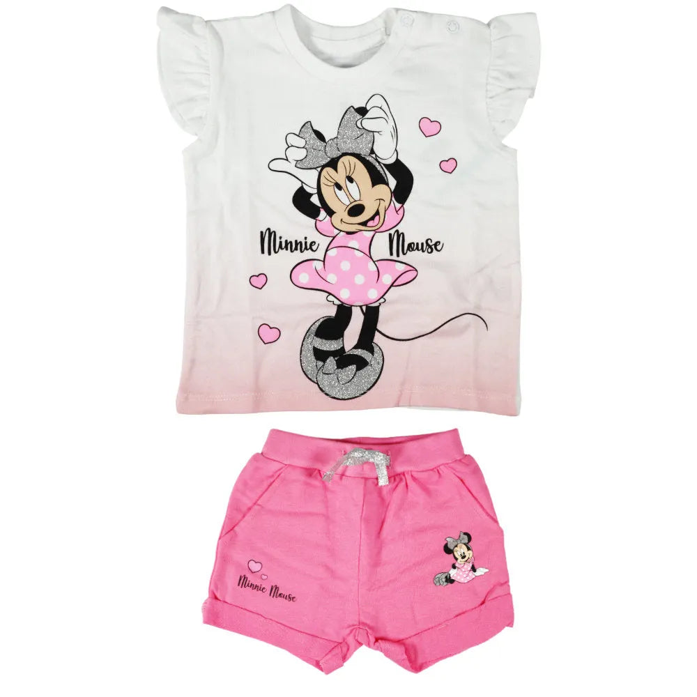 Disney Minnie Maus Mädchen Baby 2 tlg Set Shirt plus Shorts - WS-Trend.de