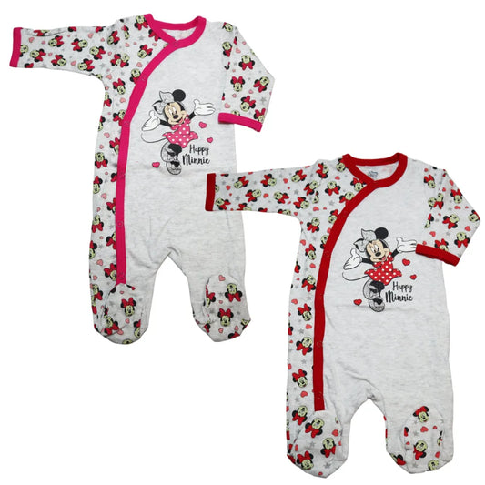 Disney Minnie Maus Baby Kleinkind Strampler Einteiler - WS-Trend.de Gr.56 - 92 Rot Rosa