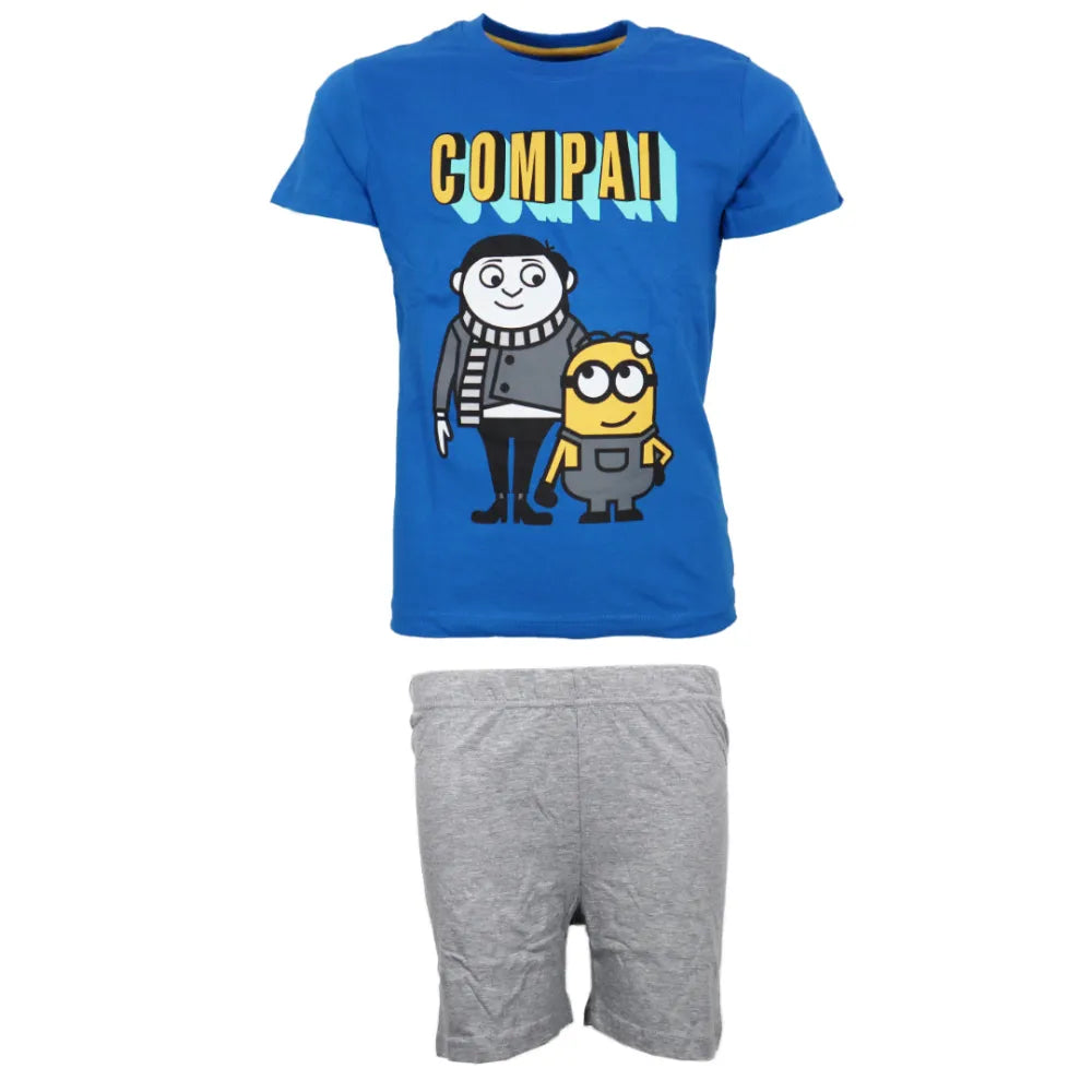 Die Minions Gru Kinder Jungen Pyjama Schlafanzug Baumwolle - WS-Trend.de 104-134 Blau Weiß