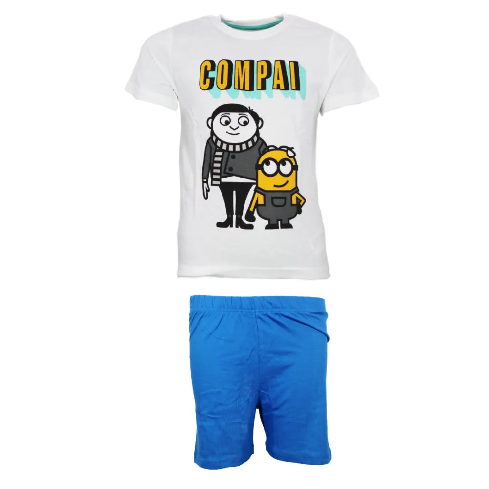 Die Minions Gru Kinder Jungen Pyjama Schlafanzug Baumwolle - WS-Trend.de 104-134 Blau Weiß