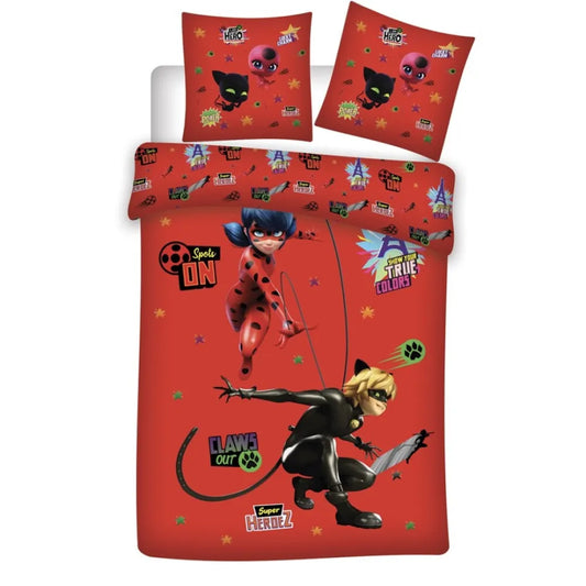 Miraculous Ladybug Kinder Bettwäsche Set - WS-Trend.de Marinette Mikrofaser Kinderbettwäsche 135-140x200 63x63 cm