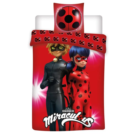 Miraculous Ladybug Kinder Bettwäsche Set - WS-Trend.de Cat Noir Mikrofaser Kinderbettwäsche 135-140x200 63x63 cm