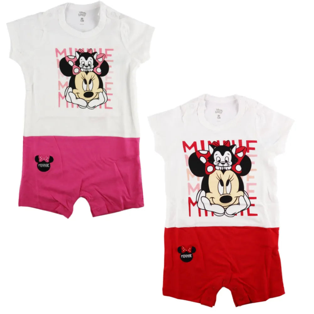 Disney Minnie Maus Baby Kurzarm Body Strampler - WS-Trend.de Einteiler 62 bis 92 Mädchen