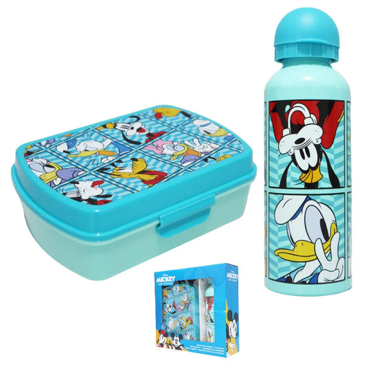 Disney Mickey Maus 2 tlg Lunch Set Brotdose Alu Trinkflasche 500 ml - WS-Trend.de