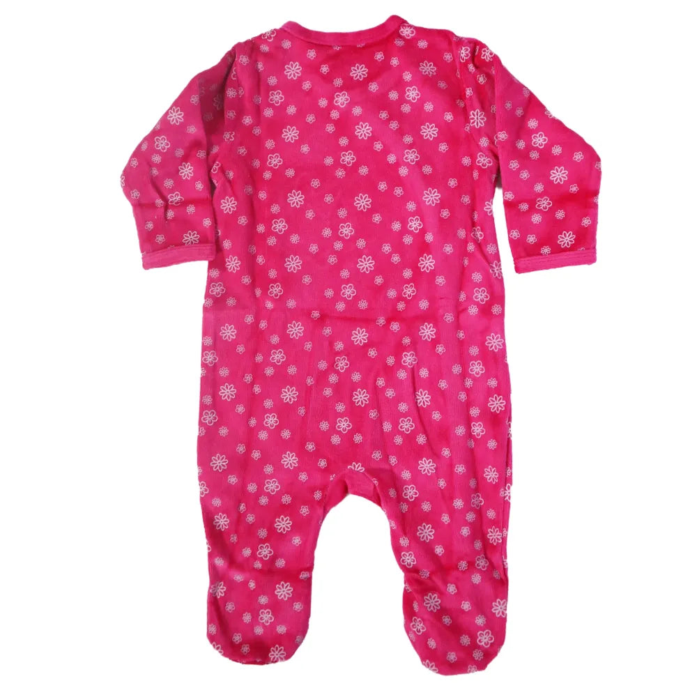 Disney Minnie Maus Baby Kleinkind Strampler Einteiler Velour - WS-Trend.de Gr. 62 - 92 Rosa