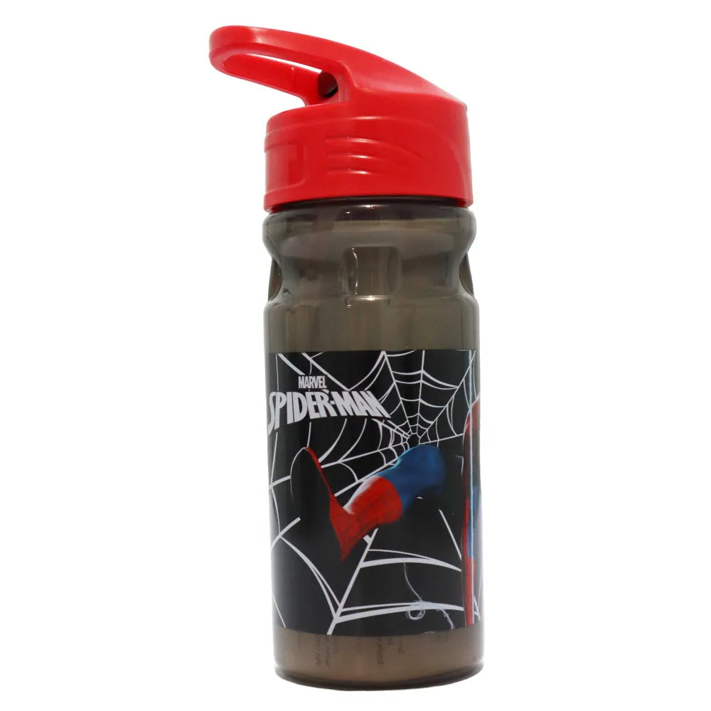 Marvel Spiderman Wasserflasche Trinkflasche Flasche mit Trinkhalm Griff 500 ml - WS-Trend.de