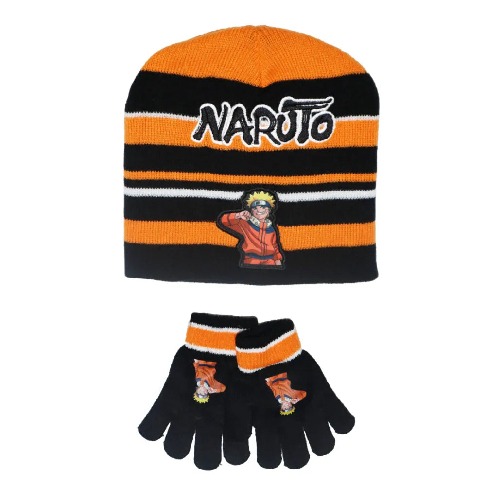 Anime Naruto Shippuden Jungen Wintermütze Mütze plus Handschuhe 54/56 - WS-Trend.de