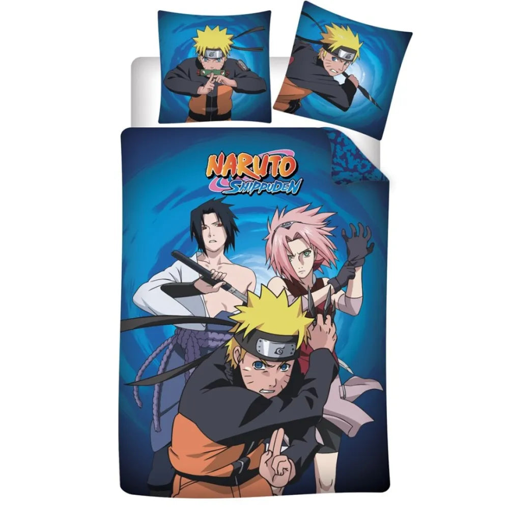 Naruto Shippuden Kinder Bettwäsche Set - WS-Trend.de Mikrofaser 2tlg 135/140x200 63x63 cm