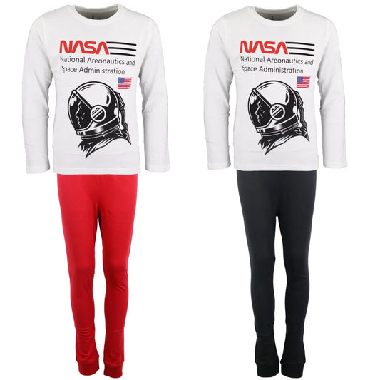 NASA Space Center Jugend Jungen Schlafanzug langarm Pyjama - WS-Trend.de kurzarm 134 bis 164