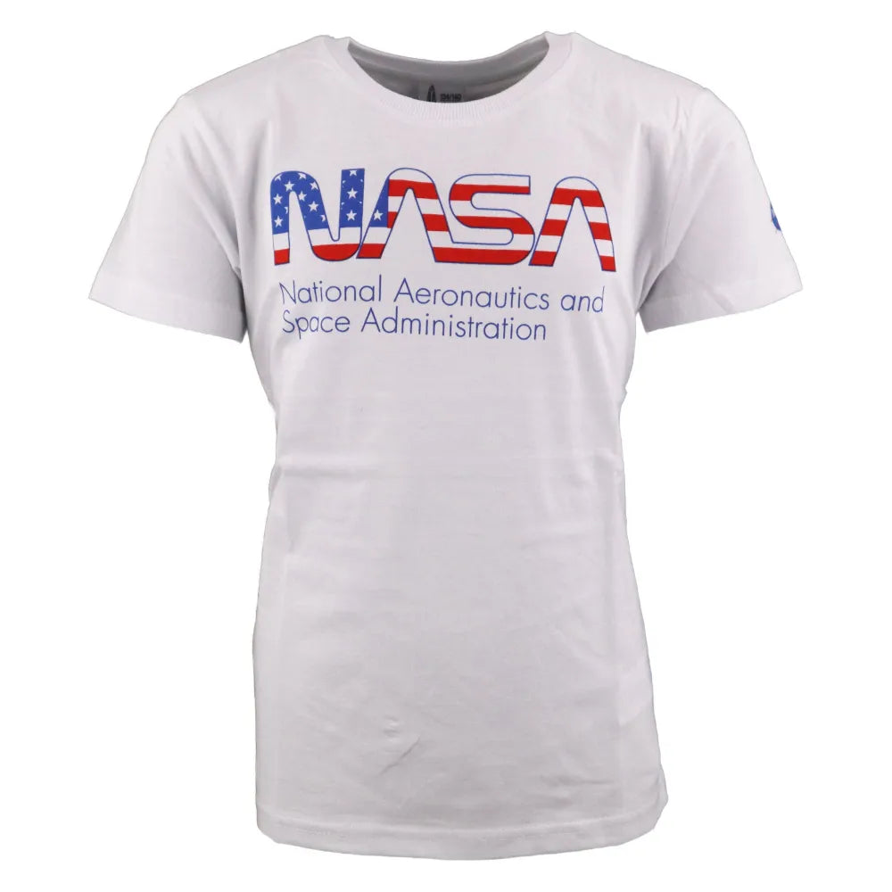 NASA Space Center Kinder Jungen T-Shirt - WS-Trend.de 134-164 Baumwolle Schwarz Weiß