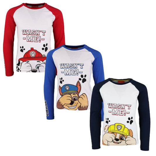 Paw Patrol Chase Marshall Rubble Kinder langarm Shirt - WS-Trend.de Jungen Langarmshirt 98-128 Baumwolle