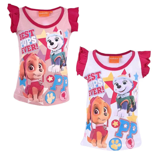 Paw Patrol Everest und Skye T-Shirt Rosa - WS-Trend.de Kinder Weiß für Mädchen 98-128