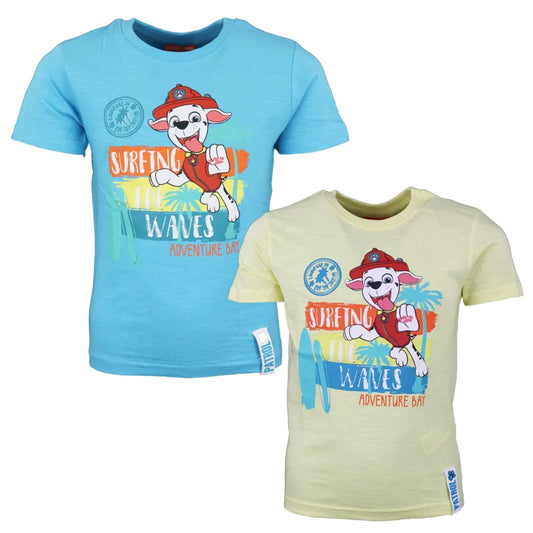 Paw Patrol Marshall Jungen Kinder T-Shirt - WS-Trend.de kurzarm 98 -128 Blau Gelb Baumwolle