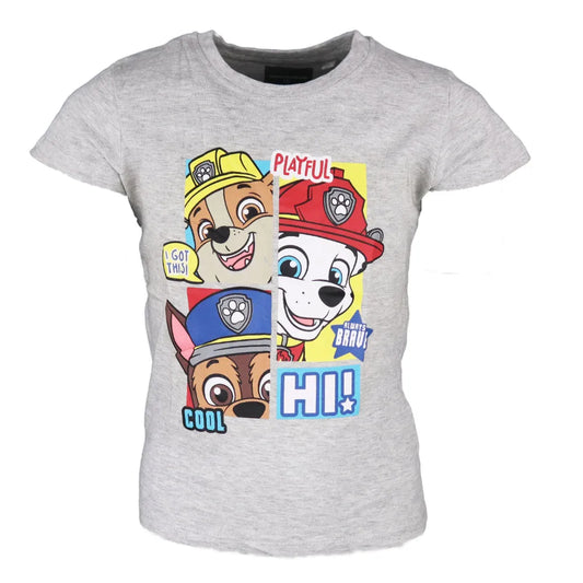 Paw Patrol Playful Chase Marshall Rubble Kinder T-Shirt - WS-Trend.de - Grau Jungen