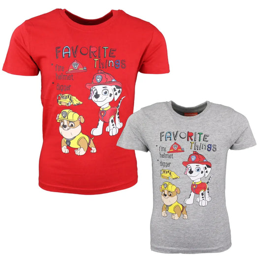 Paw Patrol Rubble Marshall Kinder T-Shirt - WS-Trend.de kurzarm 98 -128 Jungen Baumwolle