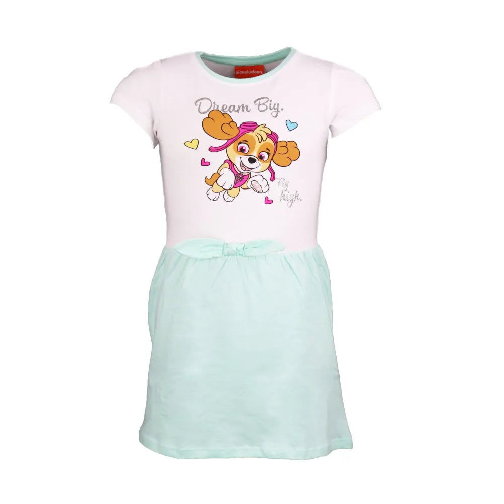 Paw Patrol Skye Everest Kinder Kleid - WS-Trend.de kurzarm Sommerkleid 98 -128 Baumwolle