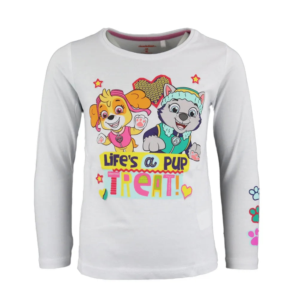 Paw Patrol Skye und Everest Kinder Langarmshirt - WS-Trend.de Mädchen langarm Shirt - 98 bis 128 aus Baumwolle