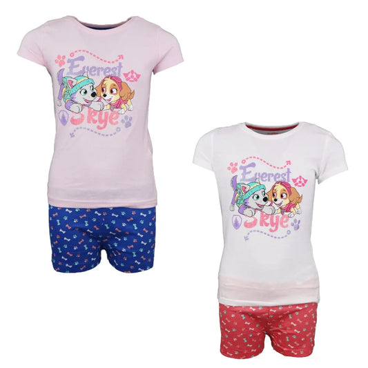 Paw Patrol Skye Everest Mädchen Kinder Schlafanzug Pyjama - WS-Trend.de kurzarm 98 -128 Baumwolle