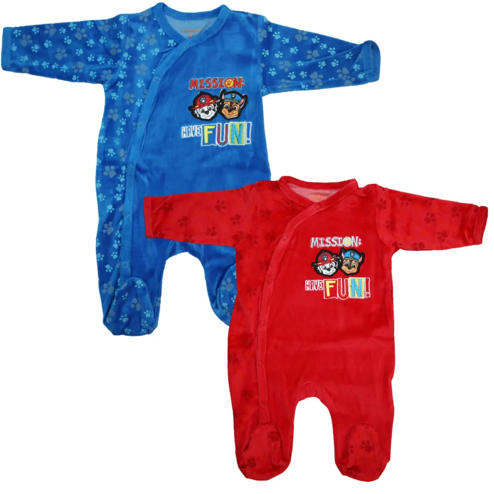 Paw Patrol Chase Baby Kleinkind Velour Body Strampler Einteiler - WS-Trend.de Gr. 62 - 92