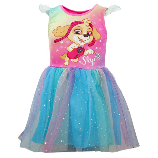 Paw Patrol Skye Regenbogen Mädchen Kinder Tüllkleid Kleid - WS-Trend.de Gr. 98-128