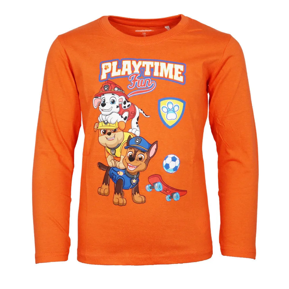 Paw Patrol Chase Rubble Jungen Kinder langarm Shirt - WS-Trend.de Marshall 98 -128