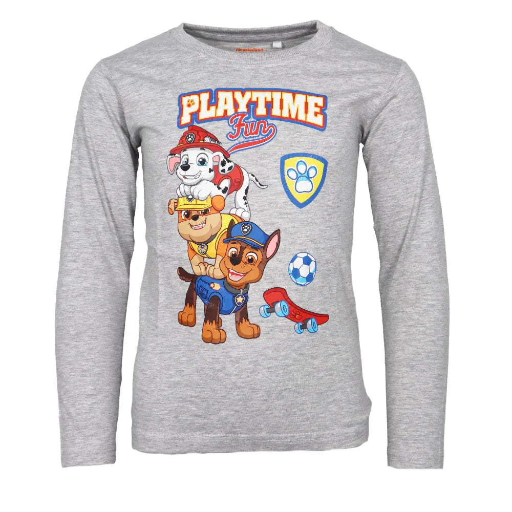 Paw Patrol Chase Rubble Jungen Kinder langarm Shirt - WS-Trend.de Marshall 98 -128