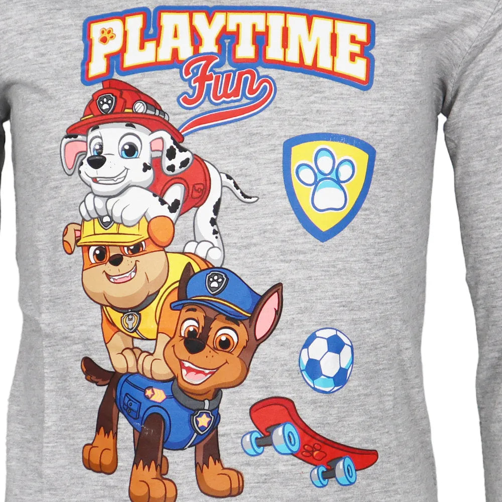 Paw Patrol Chase Rubble Jungen Kinder langarm Shirt - WS-Trend.de Marshall 98 -128