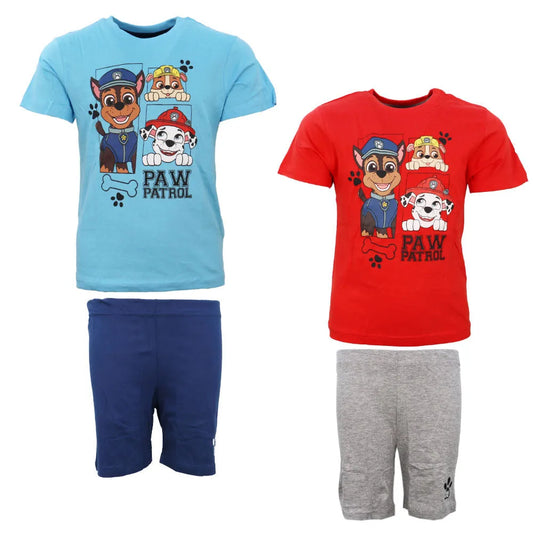 Paw Patrol Kinder kurzarm Schlafanzug Pyjama Shirt Shorts - WS-Trend.de Gr. 98-128