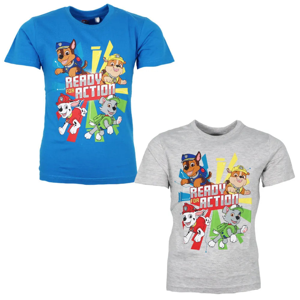 Paw Patrol Chase Rubble Marshall Kinder Jungen T-Shirt - WS-Trend.de kurzarm 98 -128 Baumwolle