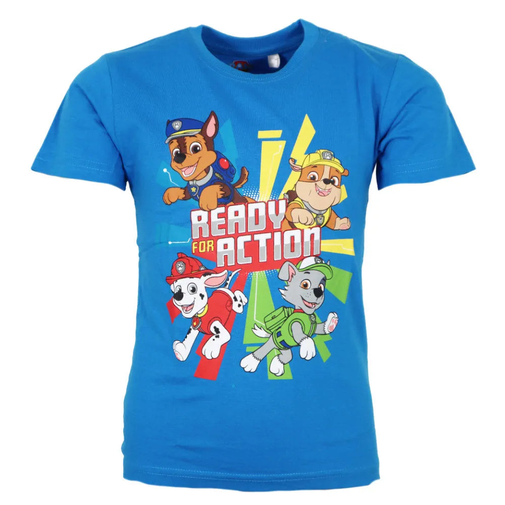 Paw Patrol Chase Rubble Marshall Kinder Jungen T-Shirt - WS-Trend.de kurzarm 98 -128 Baumwolle