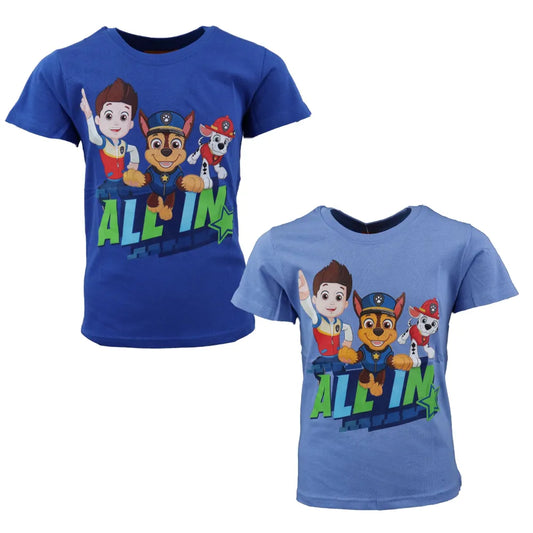 Paw Patrol Ryder Chase Marshall Kinder T-Shirt - WS-Trend.de kurzarm 98 -128 Jungen Baumwolle