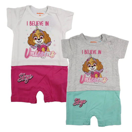 Paw Patrol Mädchen Baby Kurzarm Body Strampler - WS-Trend.de Schlafanzug Gr. 62 bis 92 Skye