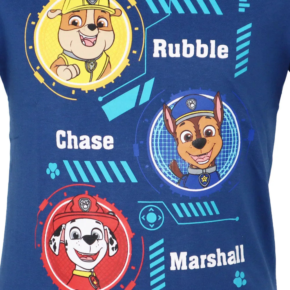 Paw Patrol Chase Rubble Marshall Kinder Jungen T-Shirt - WS-Trend.de kurzarm 98 -128 Baumwolle