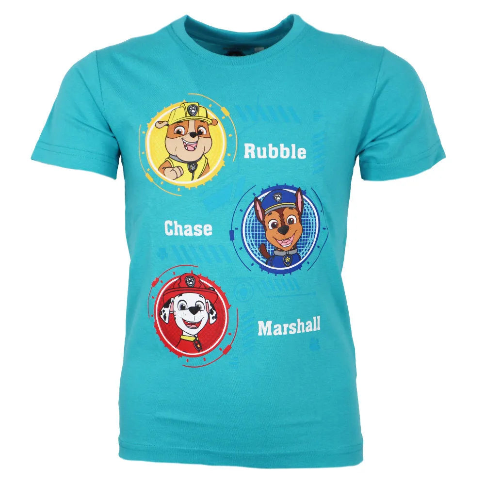 Paw Patrol Chase Rubble Marshall Kinder Jungen T-Shirt - WS-Trend.de kurzarm 98 -128 Baumwolle