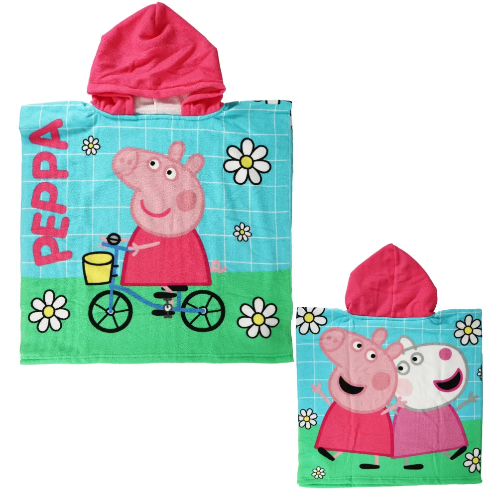 Peppa Wutz Kinder Mädchen Mikrofaser Badeponcho - WS-Trend.de Pig Poncho 55x55 cm