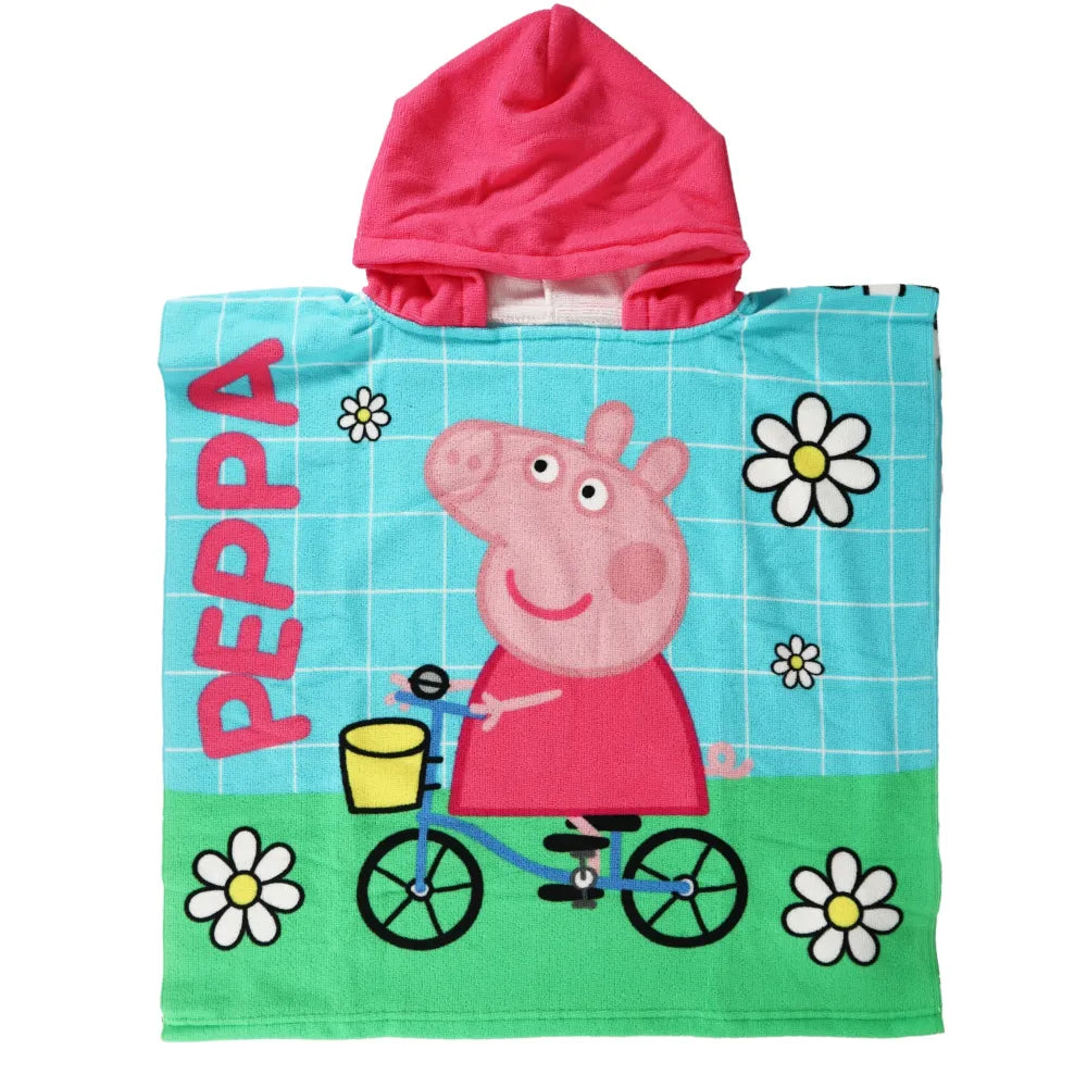 Peppa Wutz Kinder Mädchen Mikrofaser Badeponcho - WS-Trend.de Pig Poncho 55x55 cm