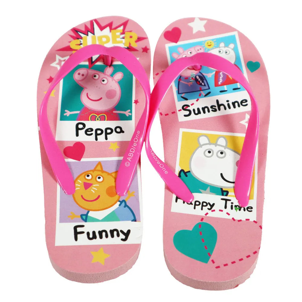 Peppa Pig Wutz Kinder Mädchen FlipFlops Sandalen Zehentrenner - WS-Trend.de Latschen Gr. 24-29