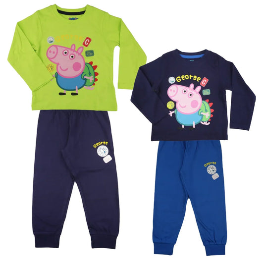 Peppa Pig George Kinder Schlafanzug Pyjama lang - WS-Trend.de Wutz Gorge 92 -116 Baumwolle