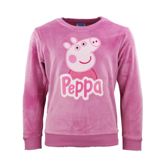 Peppa Pig Wutz Kinder Velour Pullover Sweater - WS-Trend.de Pulli 92 - 116 Mädchen