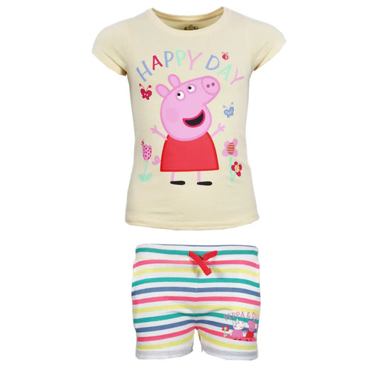 Peppa Pig Wutz Kinder Mädchen Sommerset Shorts plus T-Shirt - WS-Trend.de Baumwolle